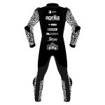Aleix Espargaro Aprilia Black Biker Suit Winter Test 2022 - Image 2