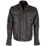 Real Leather Seven Pocket Biker Jacket