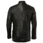 Cafe Racer Long Hip Length Leather Jacket - Image 2