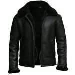 Black Fur Collar B3 Bomber RAF Avaitor Jacket