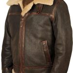 RAF B3 Bomber Shearling Leather Jacket for Men